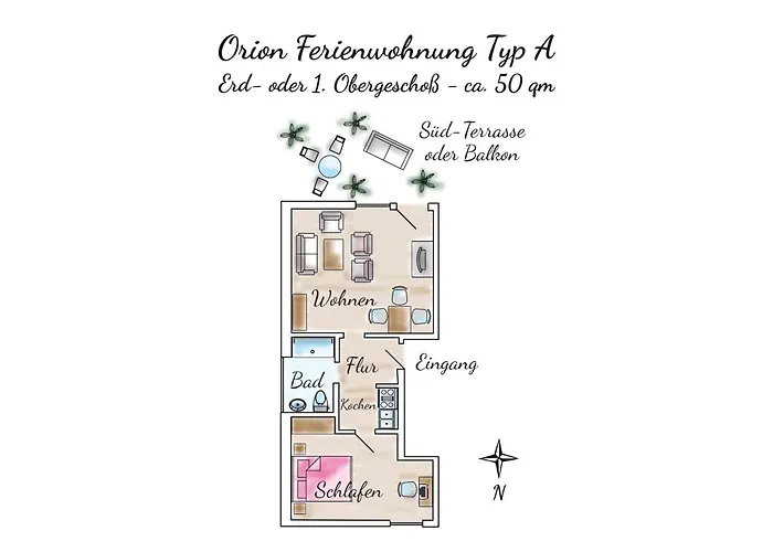 Апартаменты Gaestehaus Orion - 4